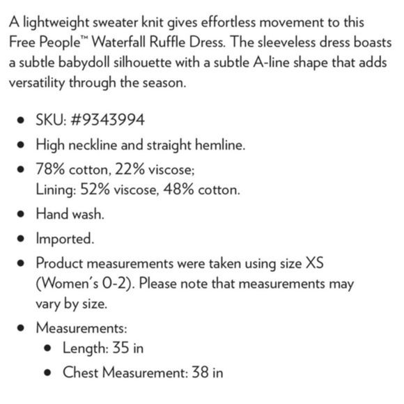 NWT Free People Waterfall Ruffle Dress - Picture 11 of 12